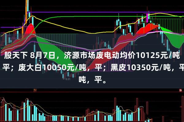 股天下 8月7日，济源市场废电动均价10125元/吨，平；废大白10050元/吨，平；黑皮10350元/吨，平。